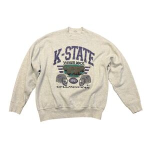 1993 K State Wildcats Football Champions Weiser Lock Crewneck Sweatshirt Mens L